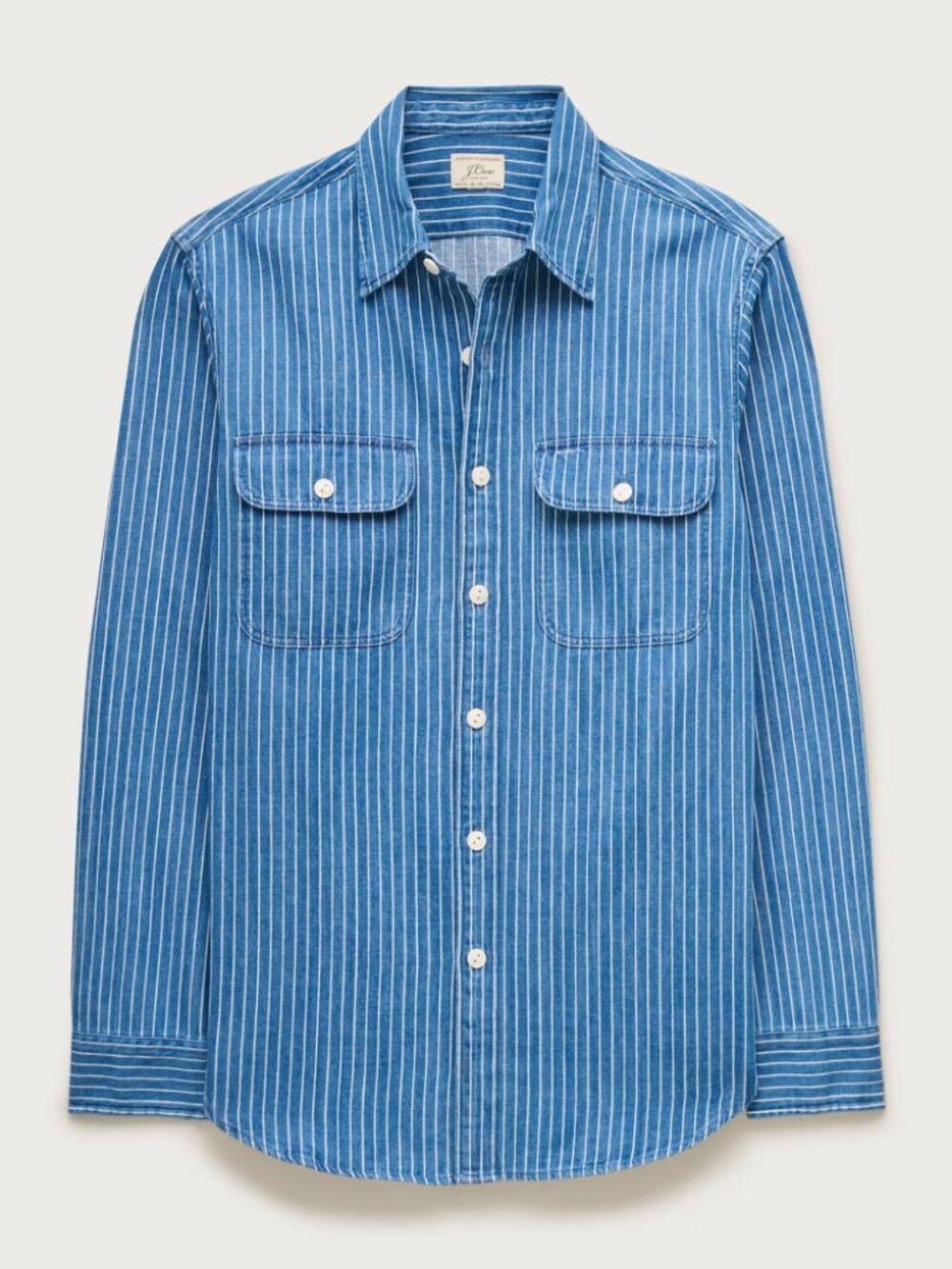 J. Crew Denim Workshirt in Stripe